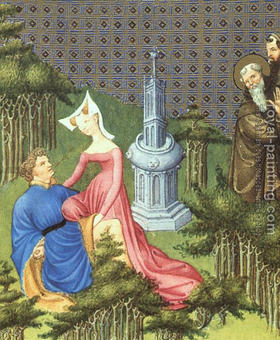 Limbourg Brothers : Paul the Hermit sees a Christian Tempted